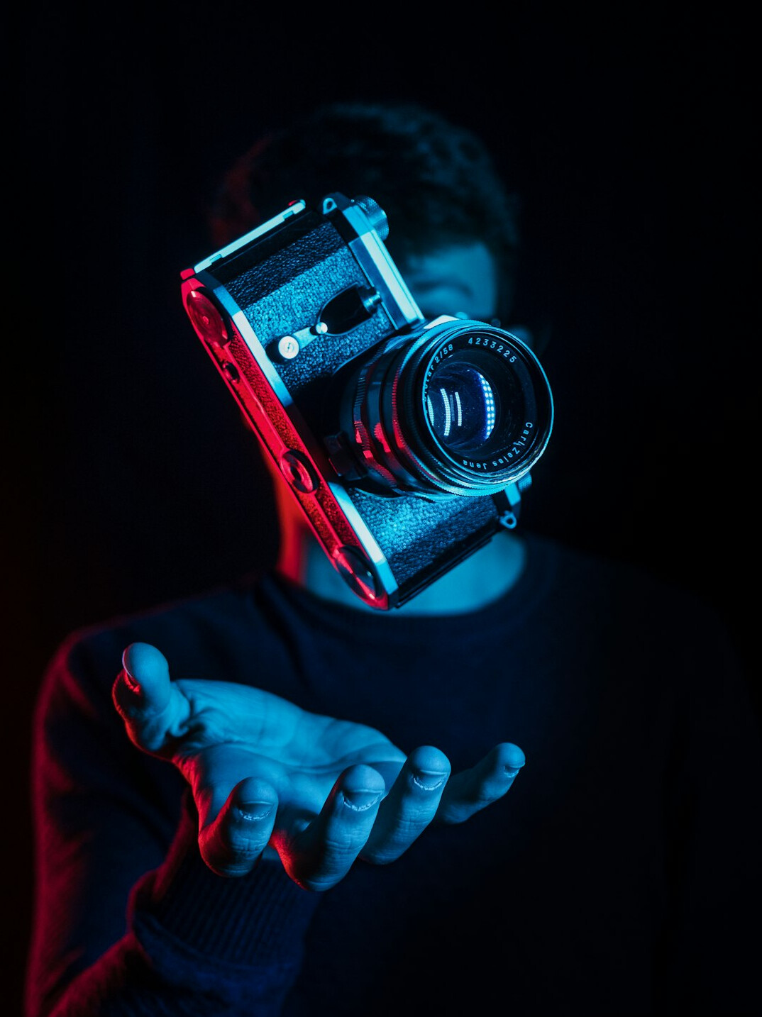 beginner holding camera