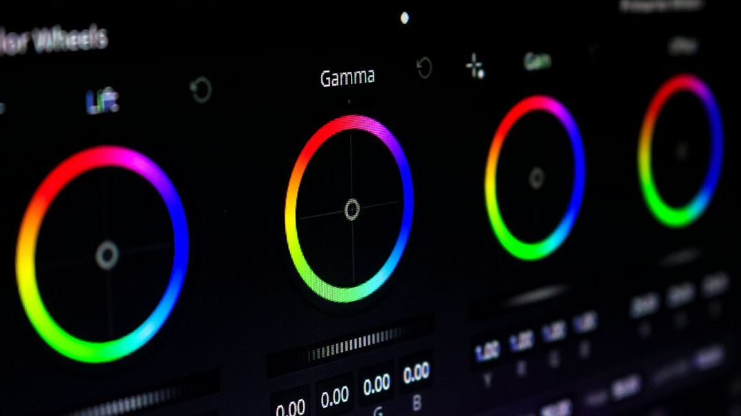 video editor adjusting colors on screen
